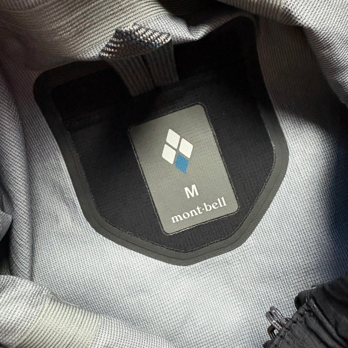 Montbell black waterproof shell jacket (M)