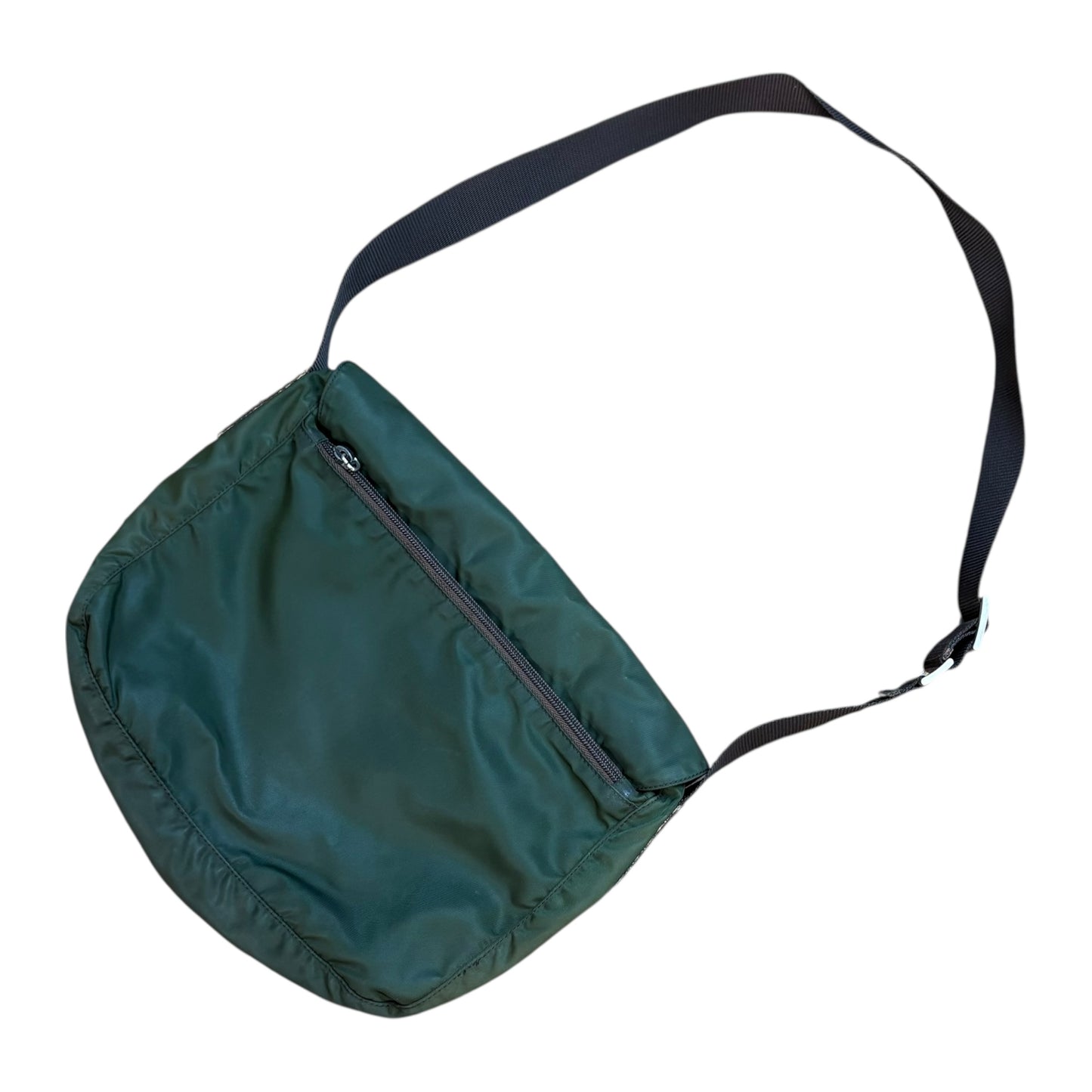 Prada green satchel crossbody bag