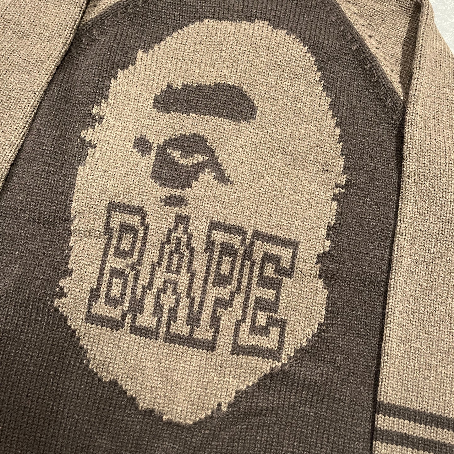 BAPE two tone brown knit sweater (XL) BRAND NEW