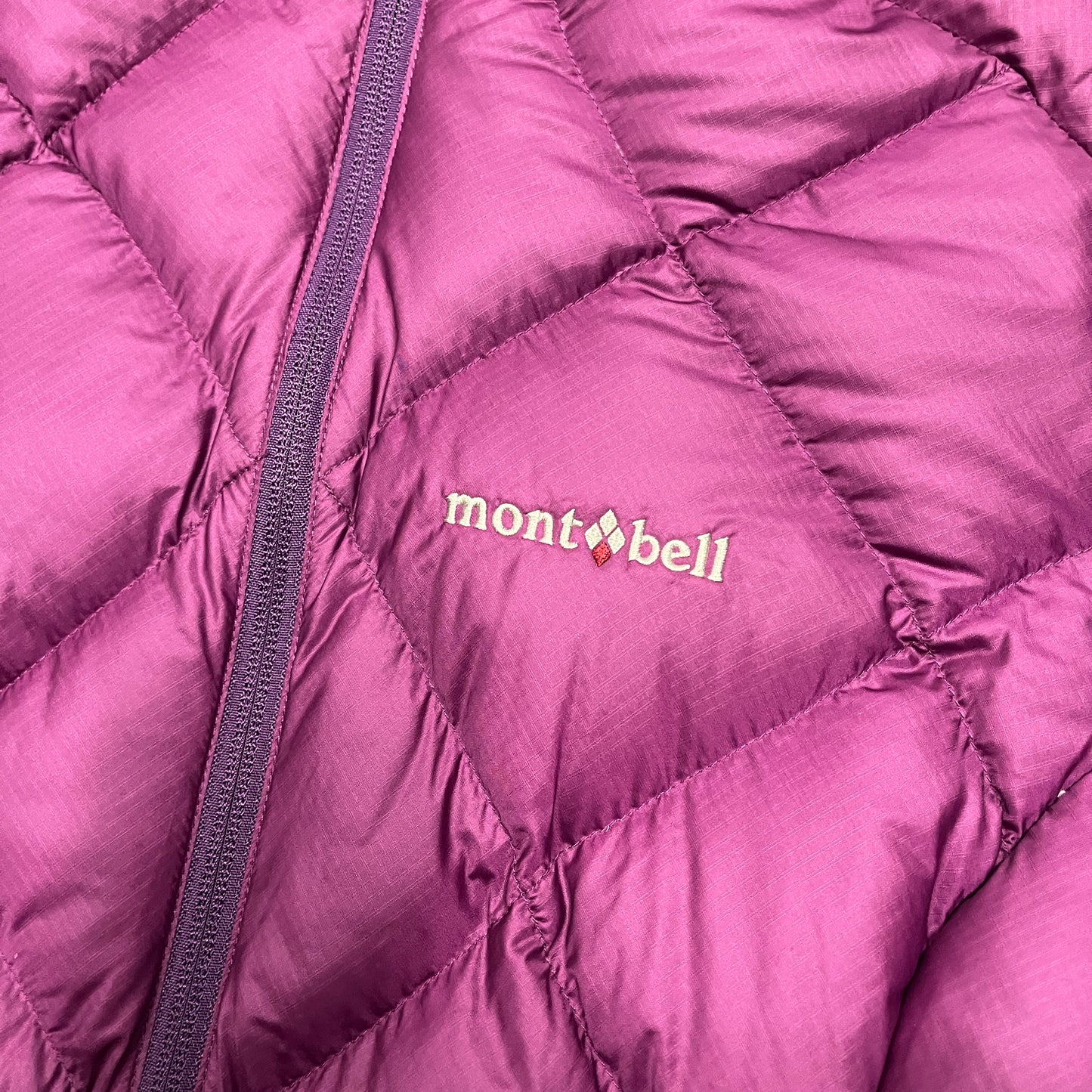 Montbell purple diamond stitch puffer (M)