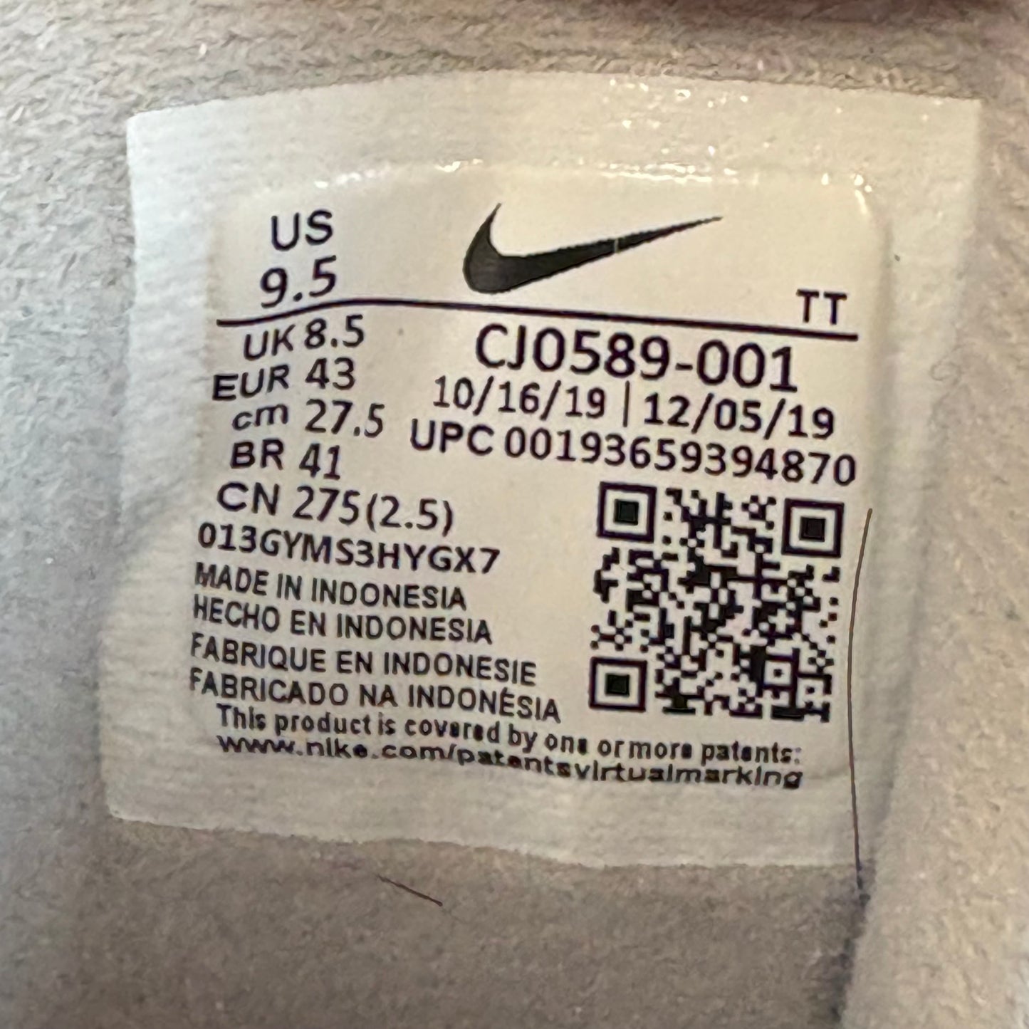 Nike air max 95 greedy (UK8.5)
