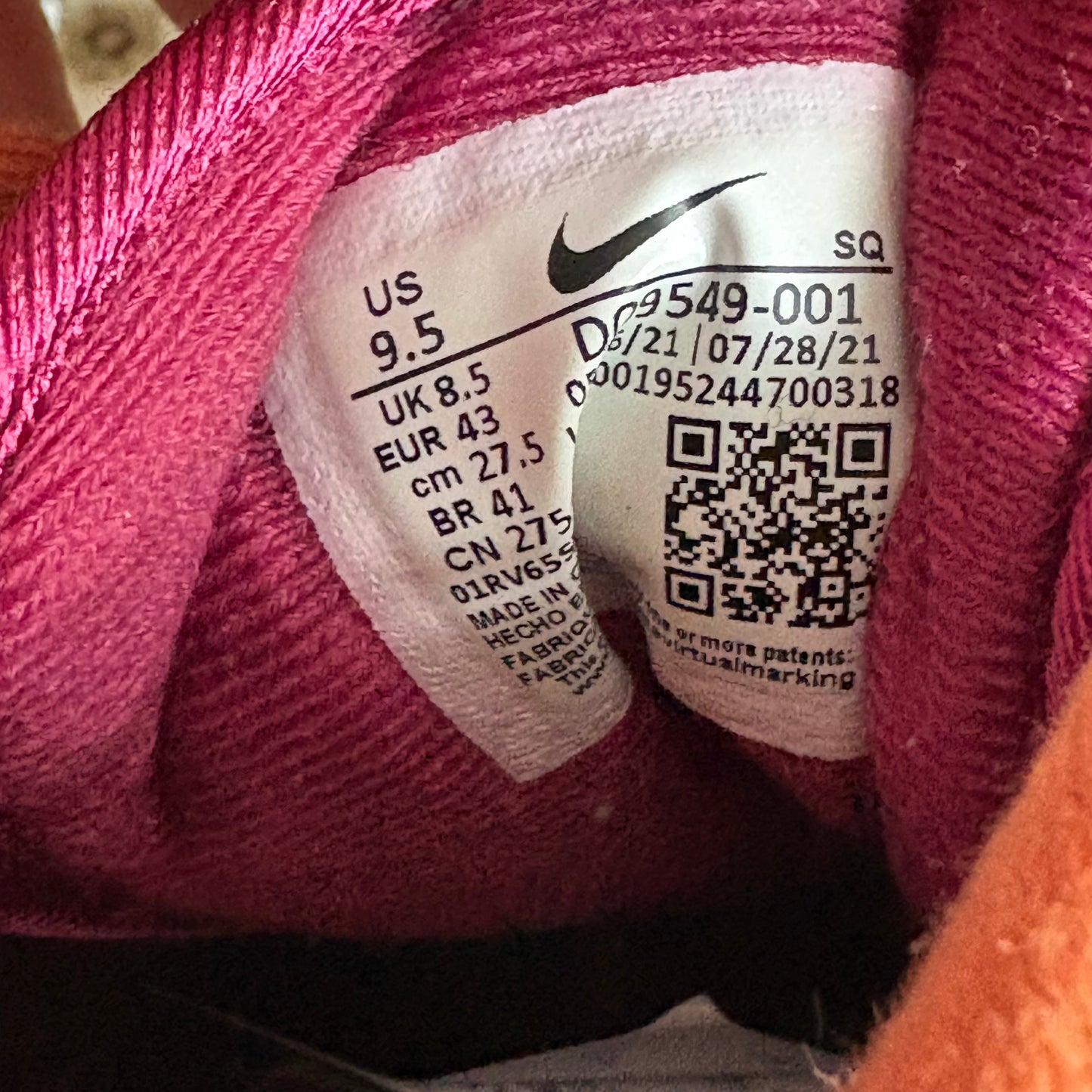 Nike air max 1 Patta burgundy (UK8.5)