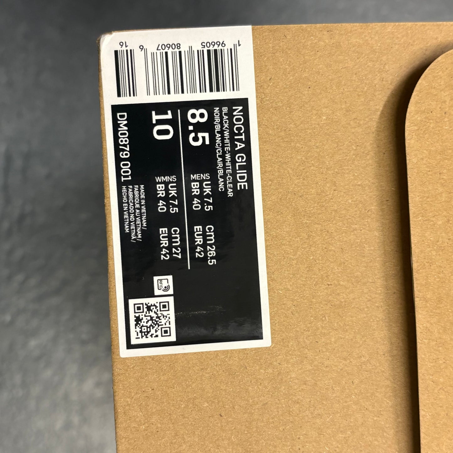 Nike nocta glide black / white (UK7.5)