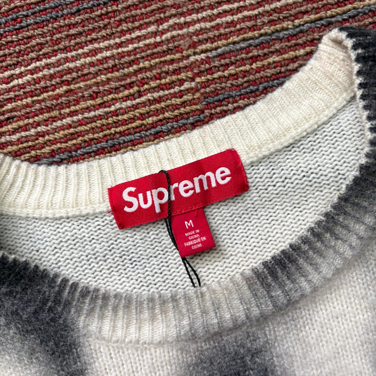 Supreme blurred knit black/white (M)