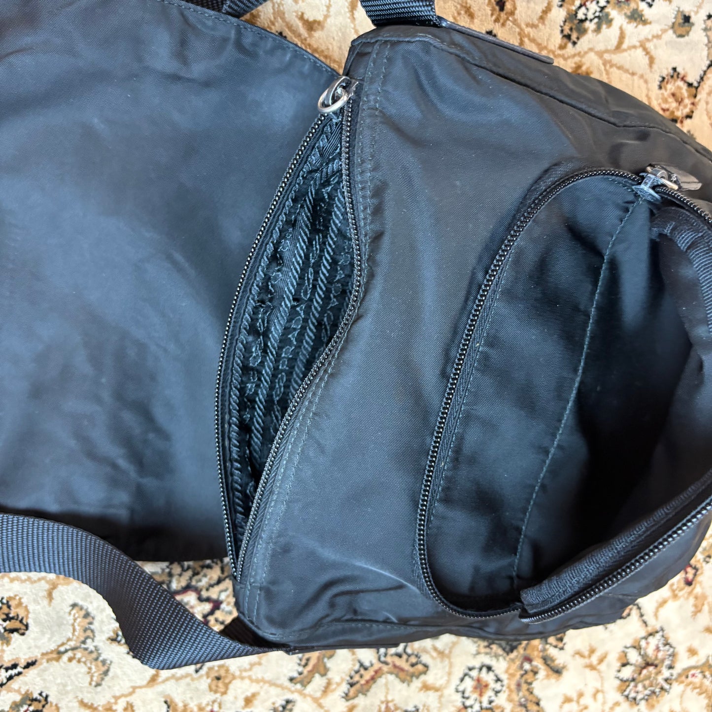 Prada black crossbody satchel bag