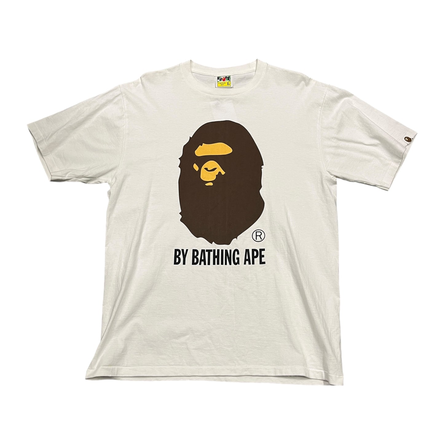 BAPE white ape logo tee (XL)