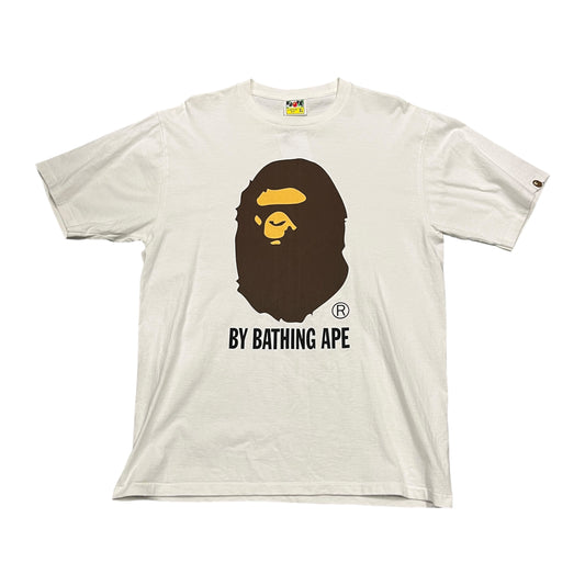 BAPE white ape logo tee (XL)