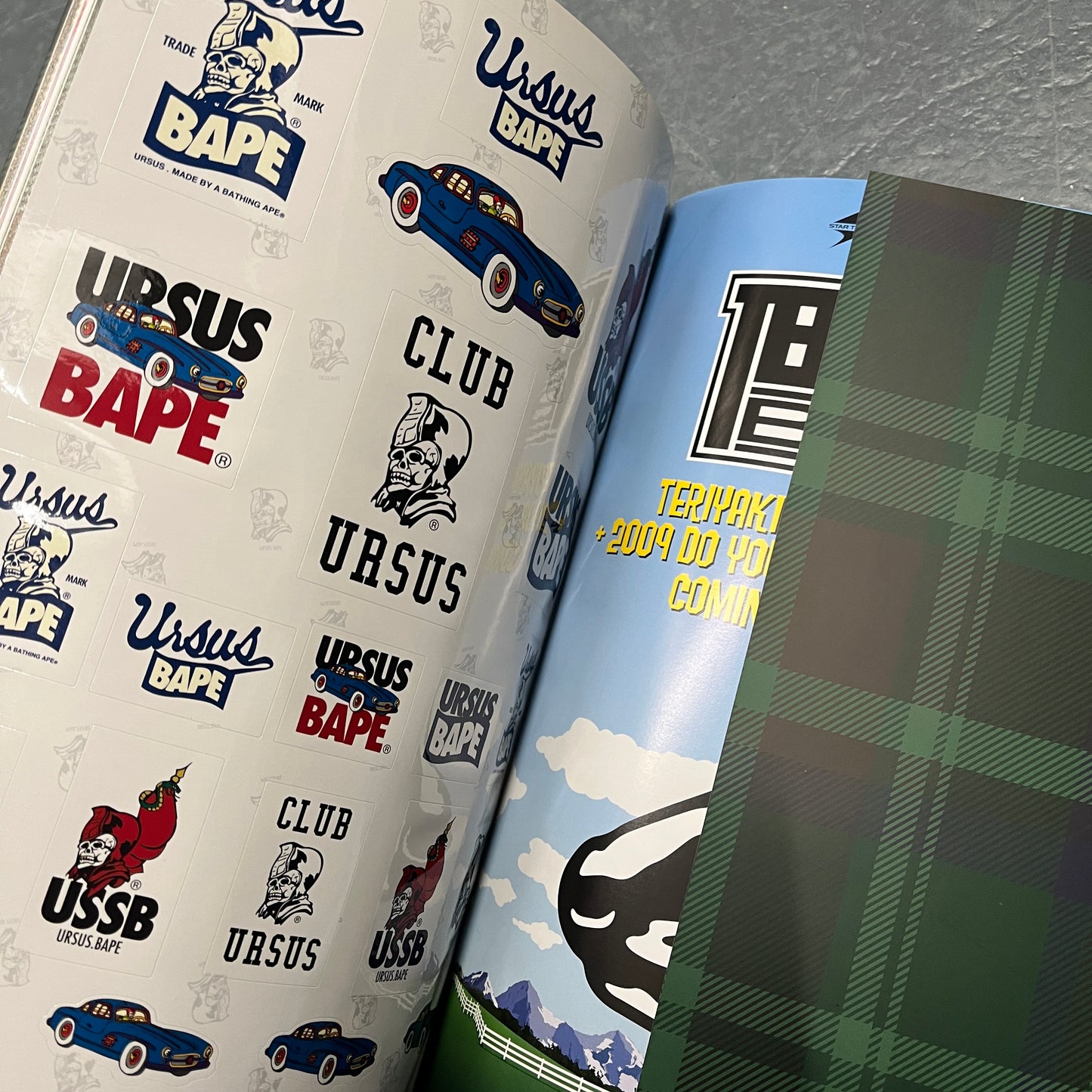 BAPE 2009 lookbook with stickers