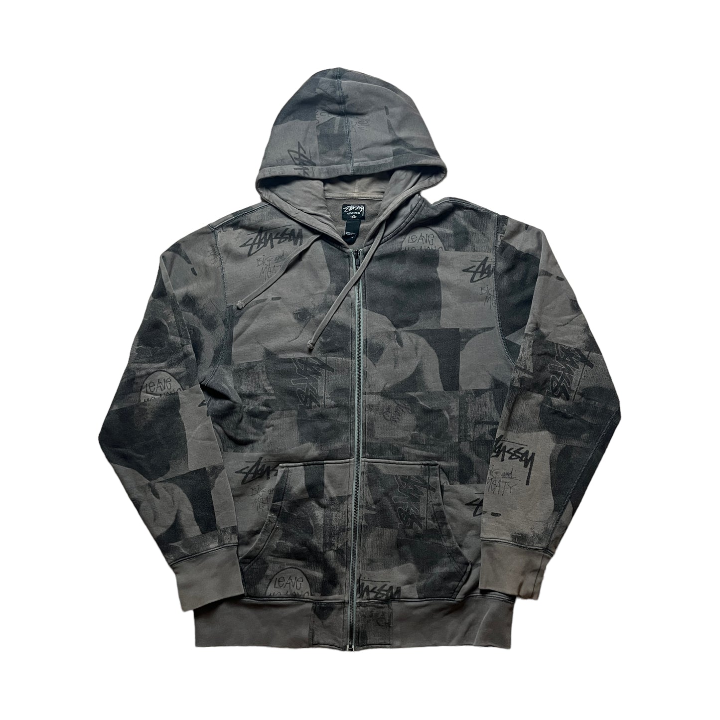 Stussy black bulldog zipup (S)