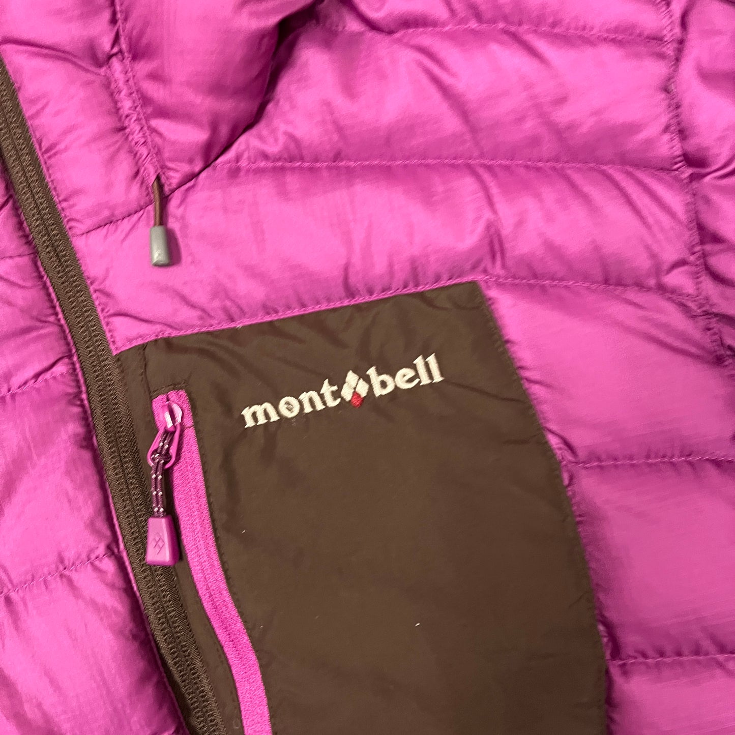 Montbell reversible pink/brown puffer (WMNS L)