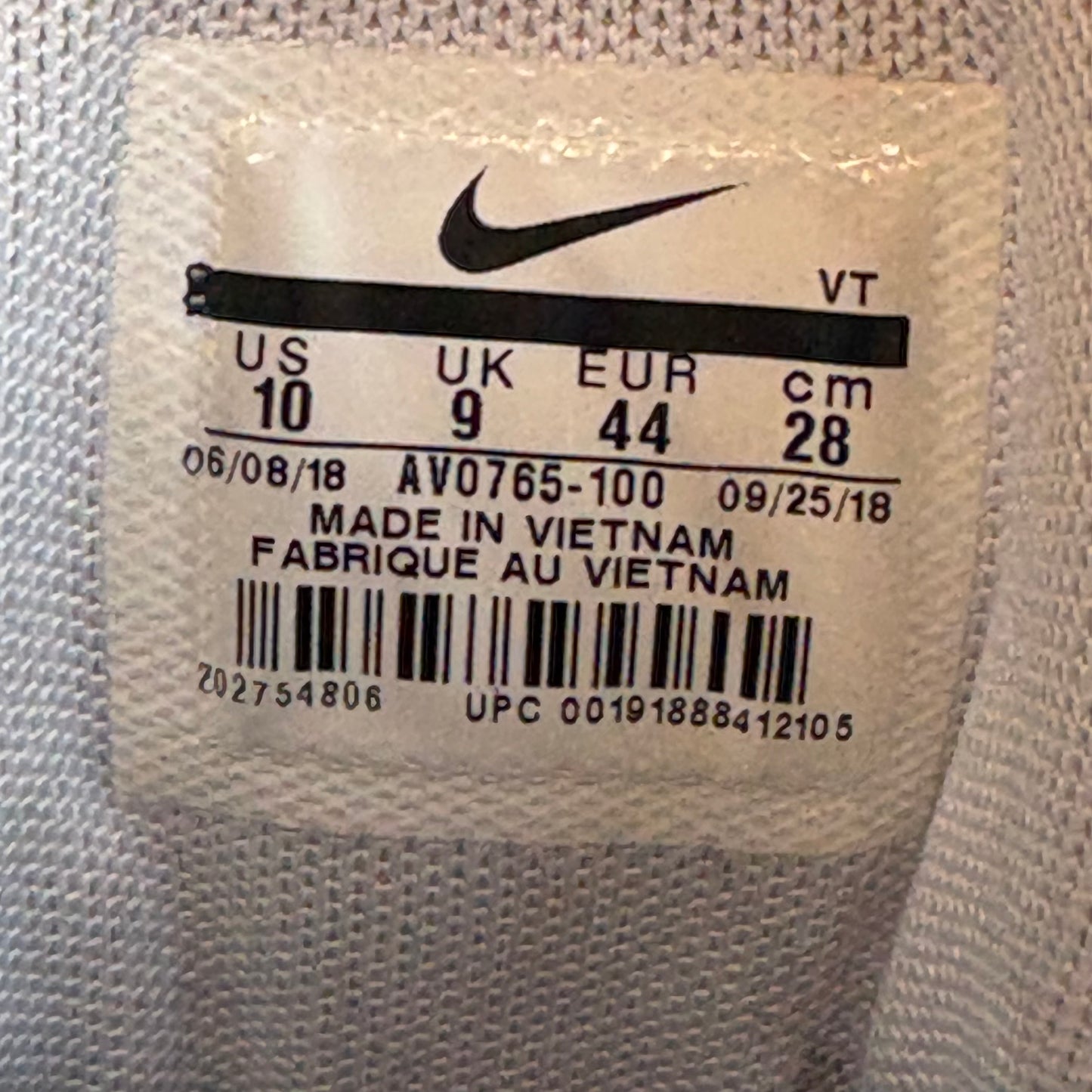 Nike X cav empt air max 95 white and black (UK9)