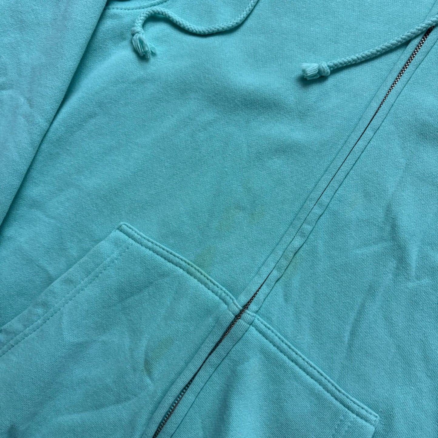 Stussy light blue zip up hoodie (S)