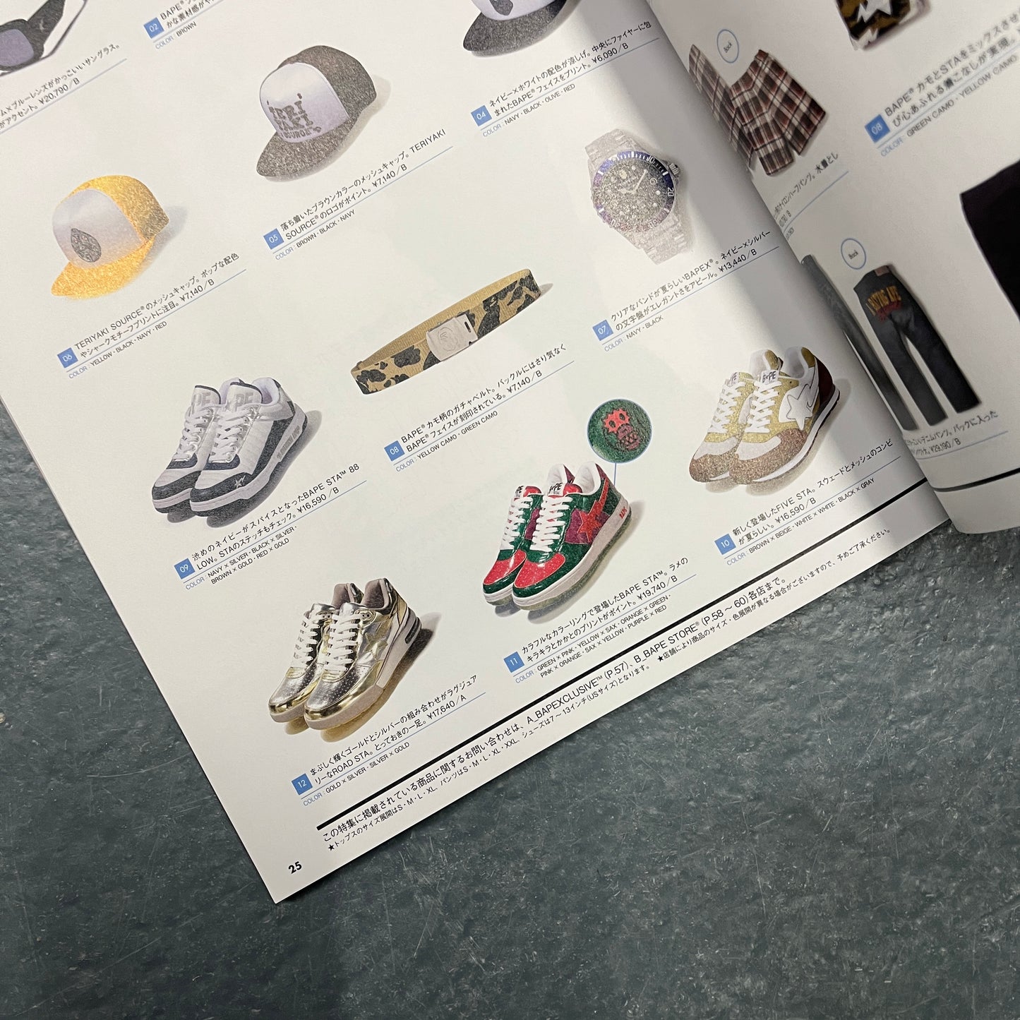 BAPE 2009 lookbook with stickers