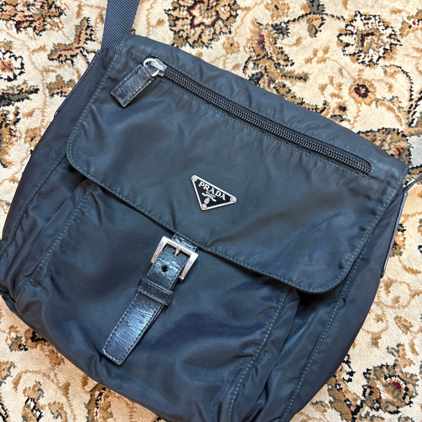 Prada black crossbody satchel bag