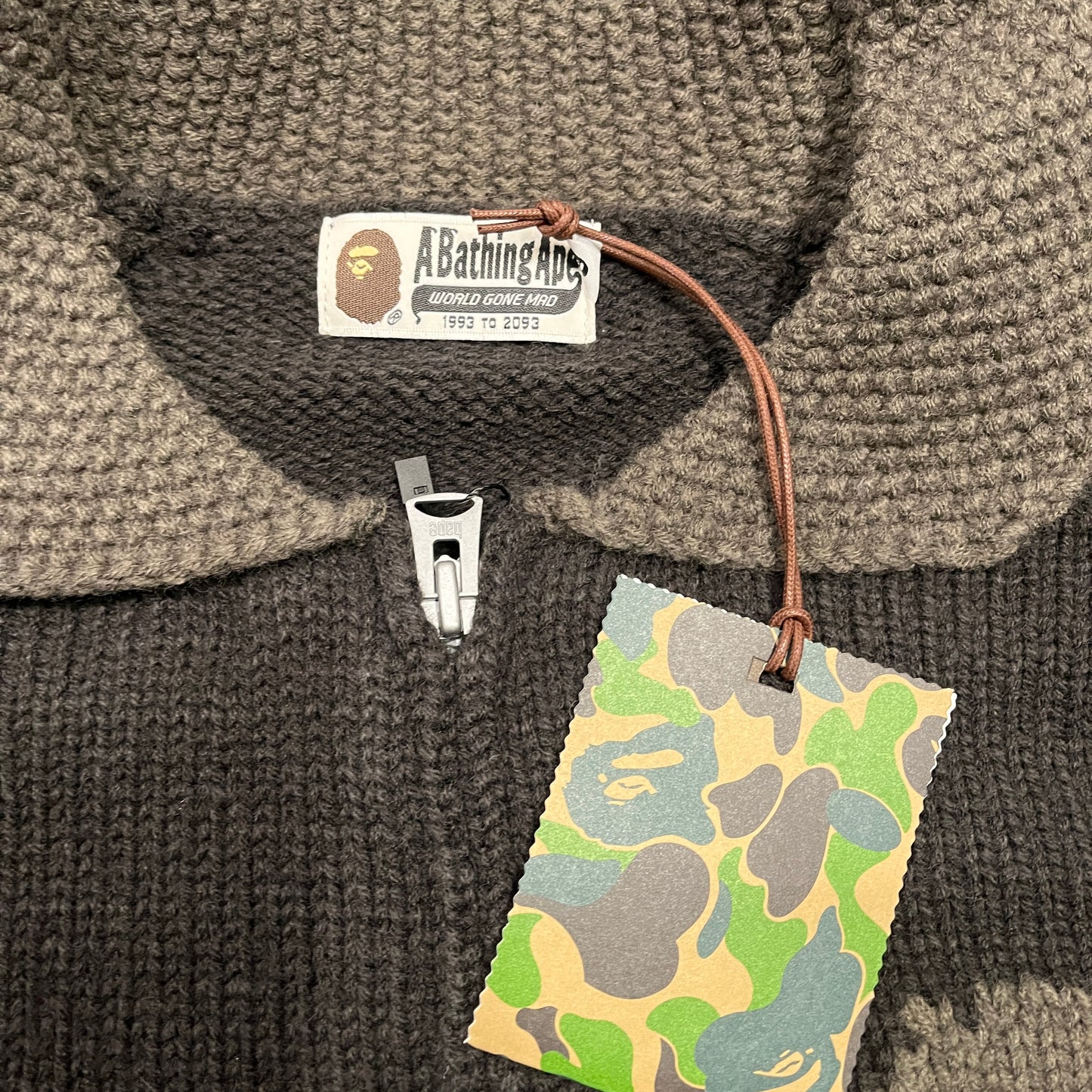 BAPE two tone brown knit sweater (XL) BRAND NEW