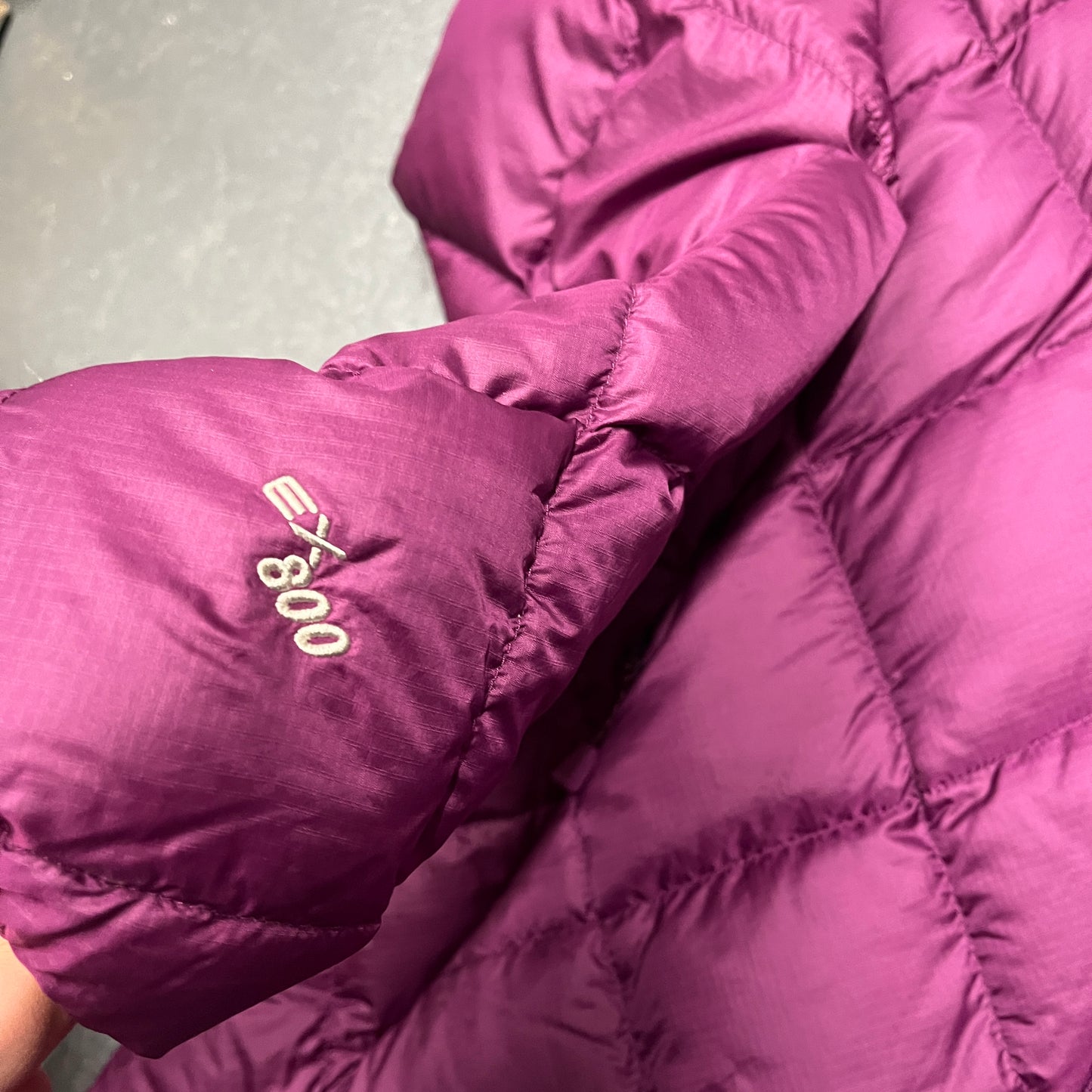 Montbell purple diamond stitch puffer (M)