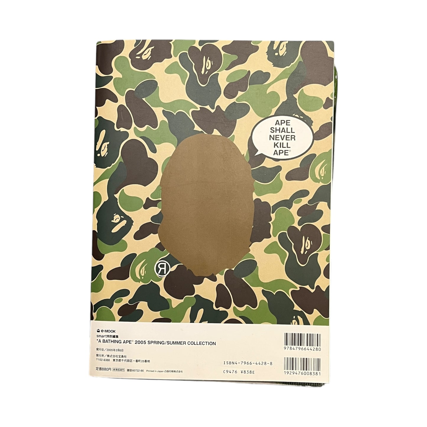 BAPE 2005 lookbook with camo blanket and stickers