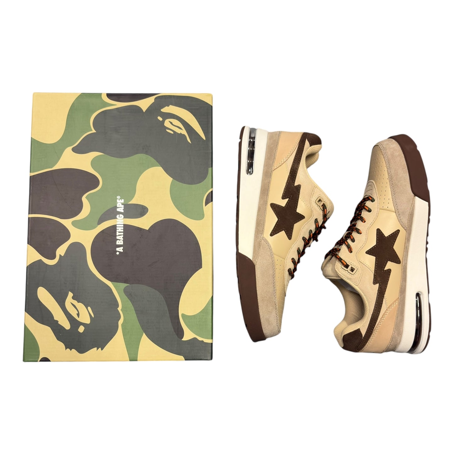 BAPE beige Road Sta (UK10) BNWT