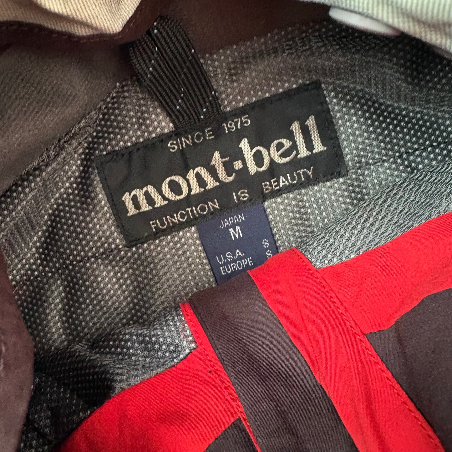 Montbell two tone brown and red shell jacket (S)