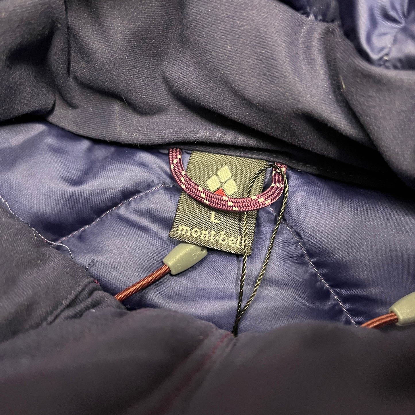 Montbell purple diamond stitch puffer (M)