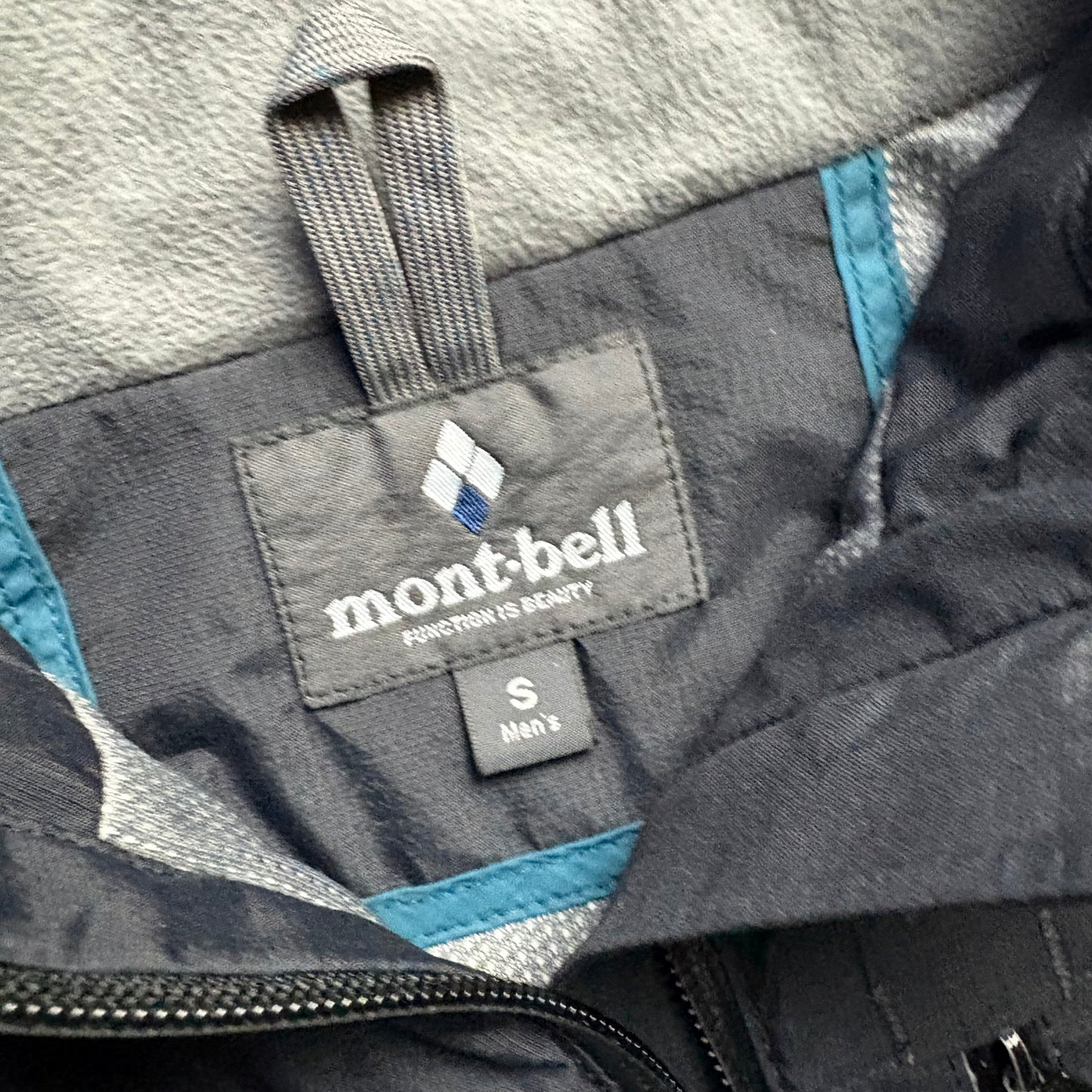 Montbell black hardshell waterproof jacket (S)