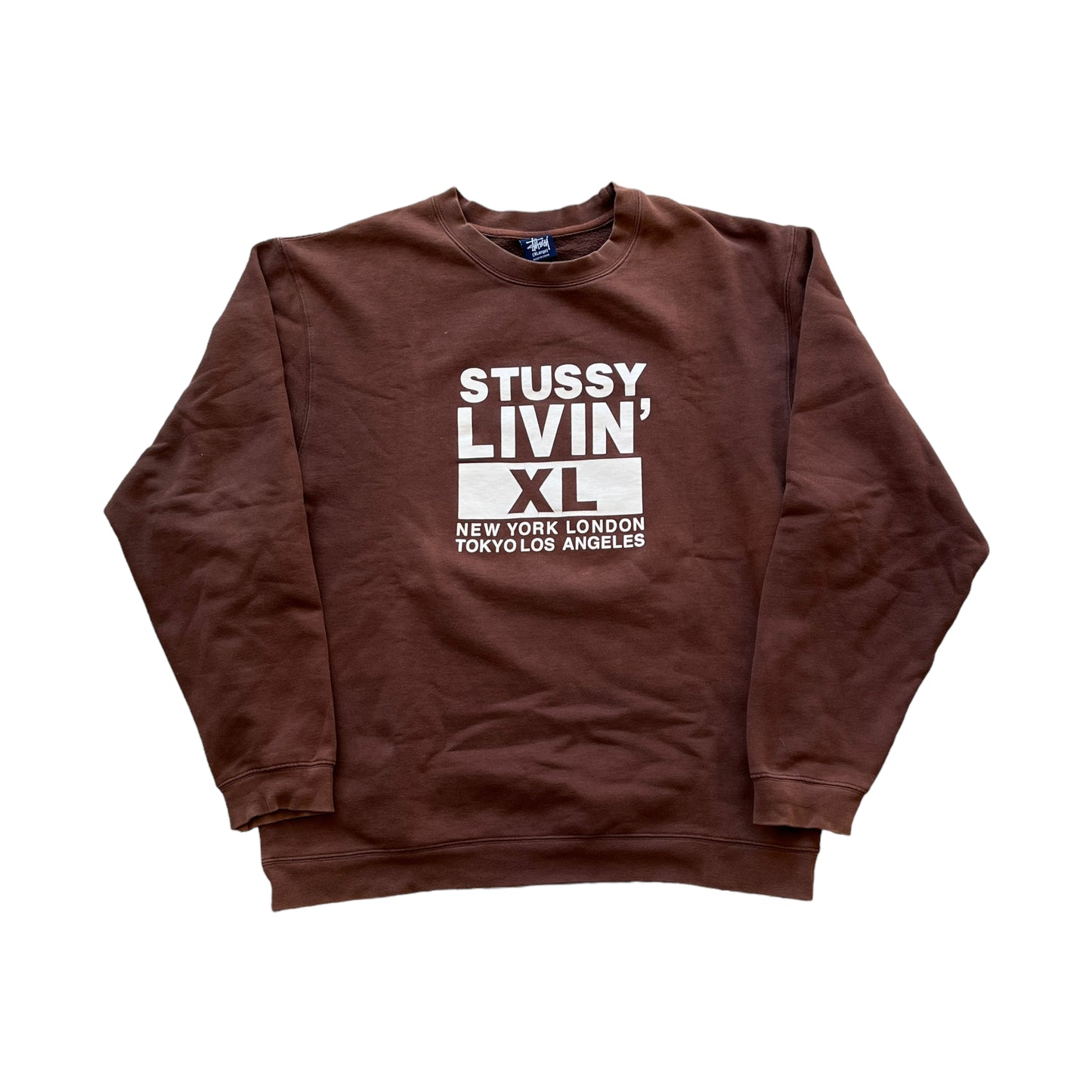 Stussy livin XL brown sweatshirt (XL)