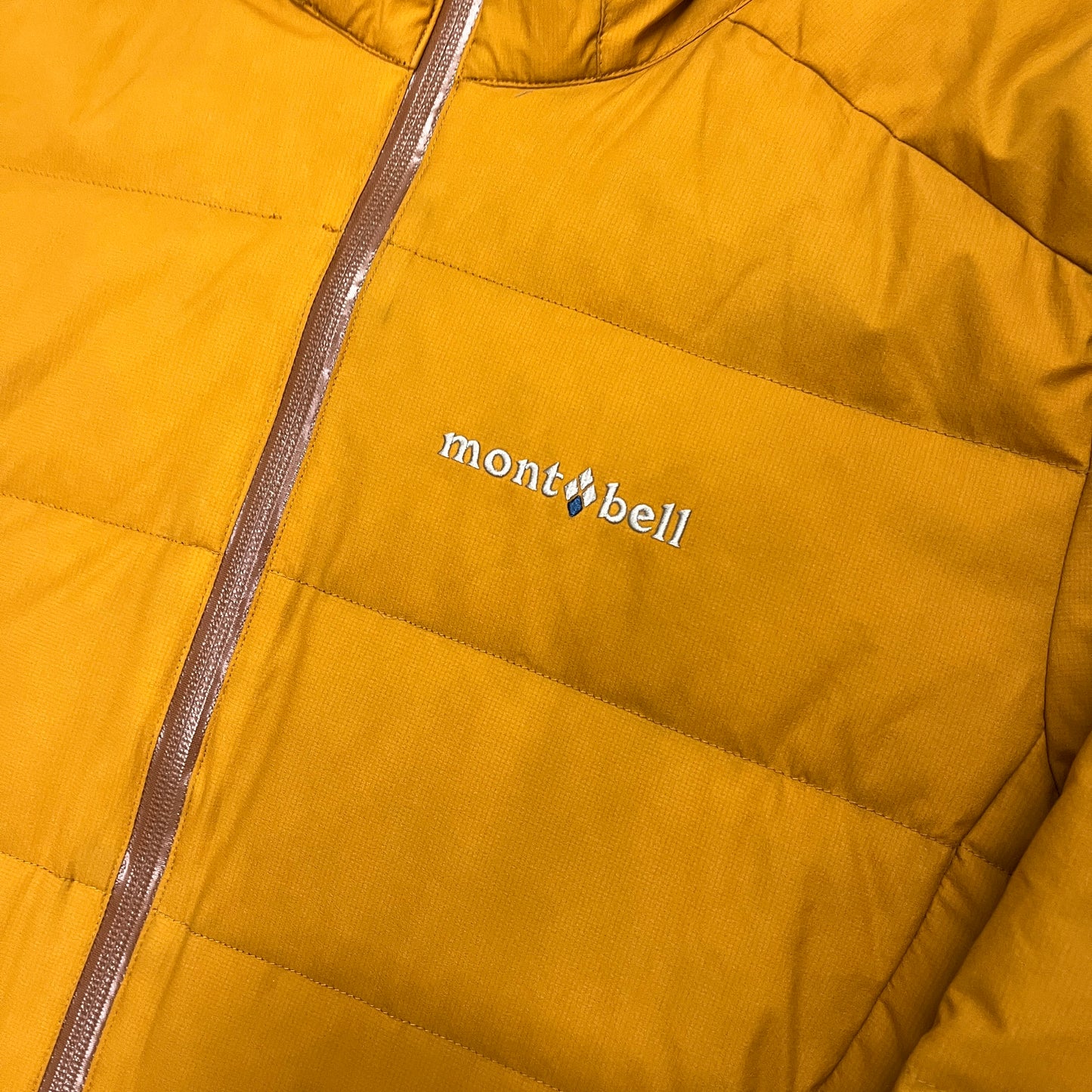 Montbell mustard yellow Gore-Tex puffer jacket (M)