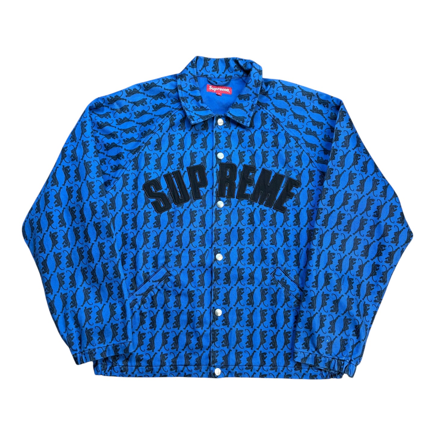 Supreme blue twill panther jacket (M)