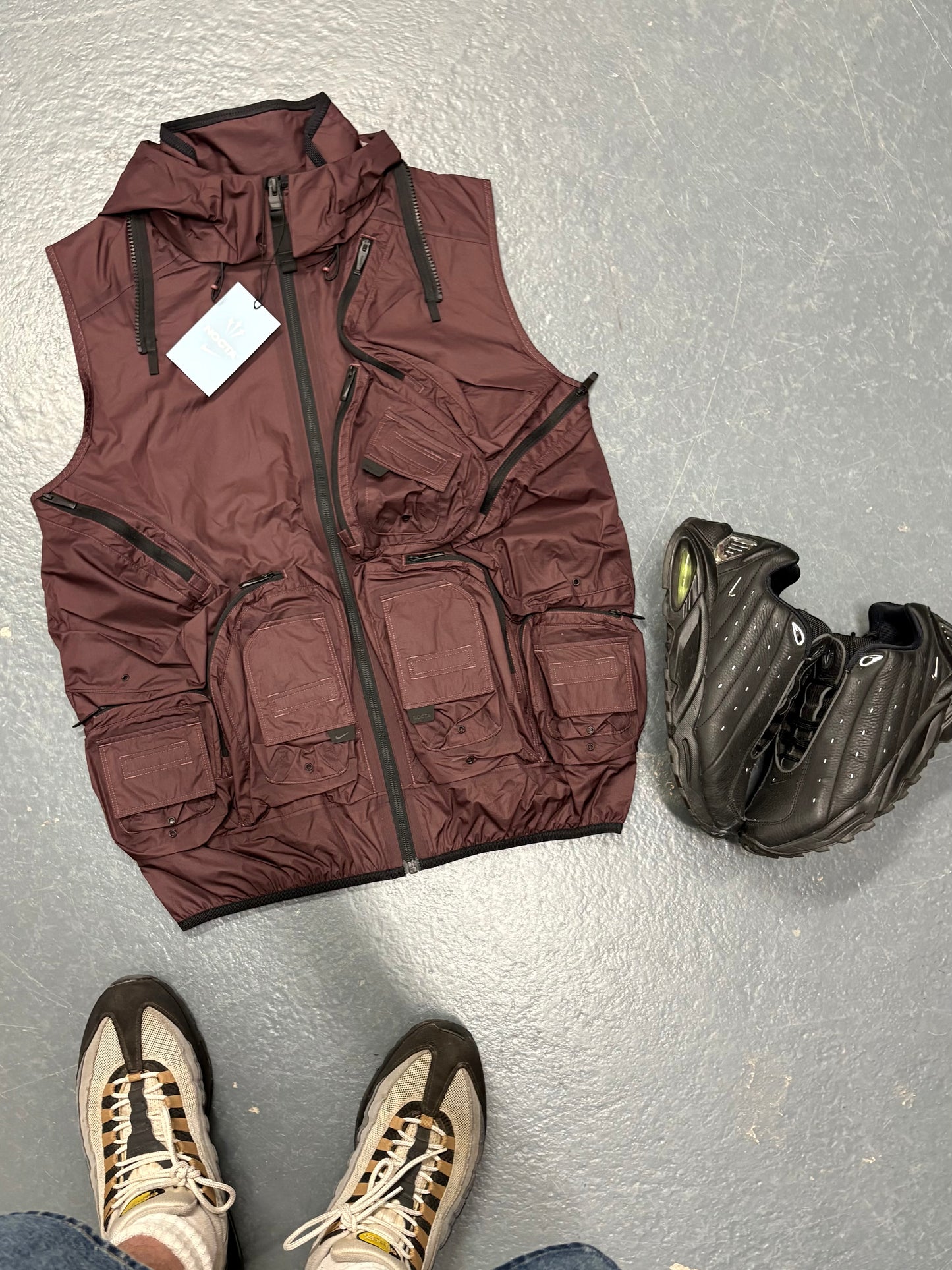 Nocta Nike burgundy 2 in 1 jacket / gilet (M-XL) BNWT