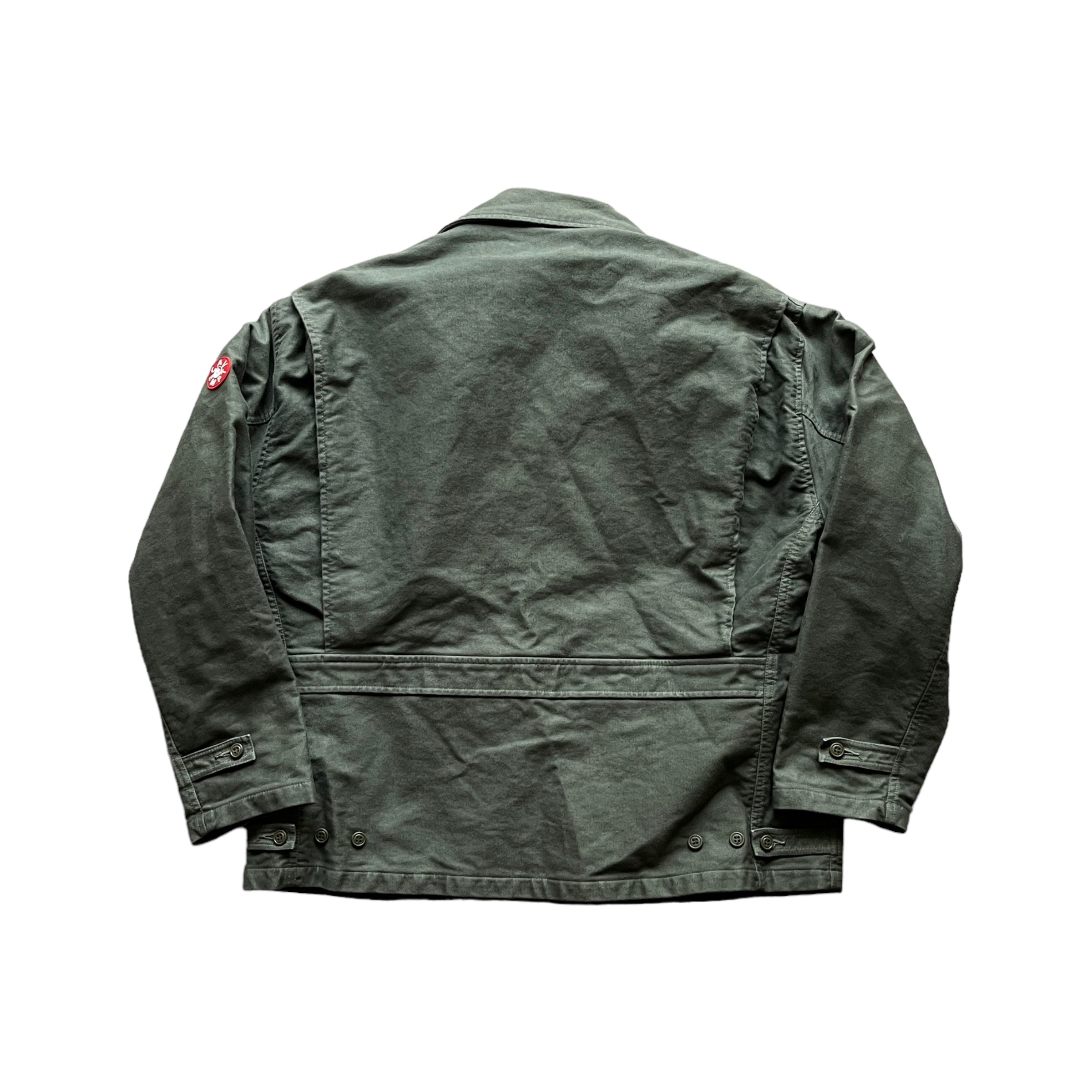 Olive green canvas outlet jacket