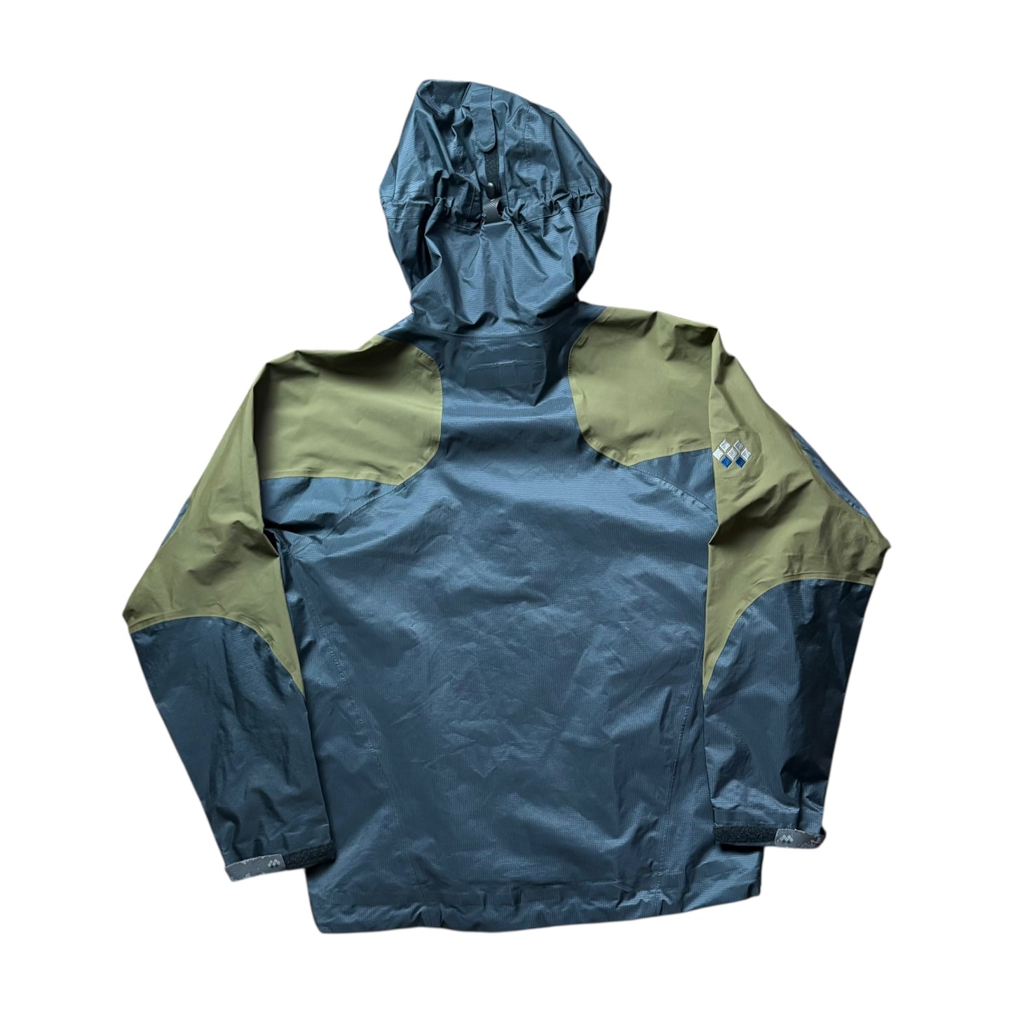 Montbell two tone olive green Gore-Tex shell jacket (S)