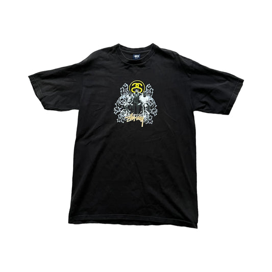 Stussy black motorbike tee (L)