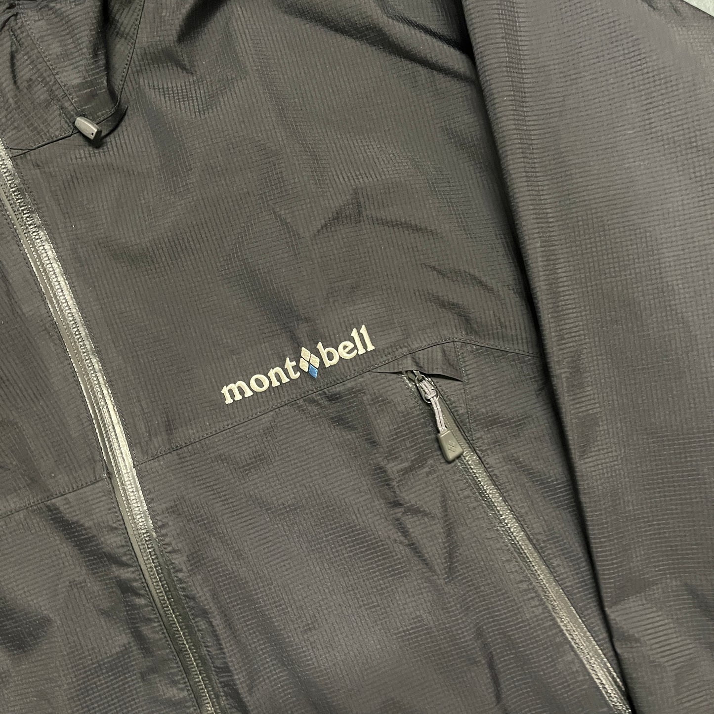 Montbell black waterproof shell jacket (L)