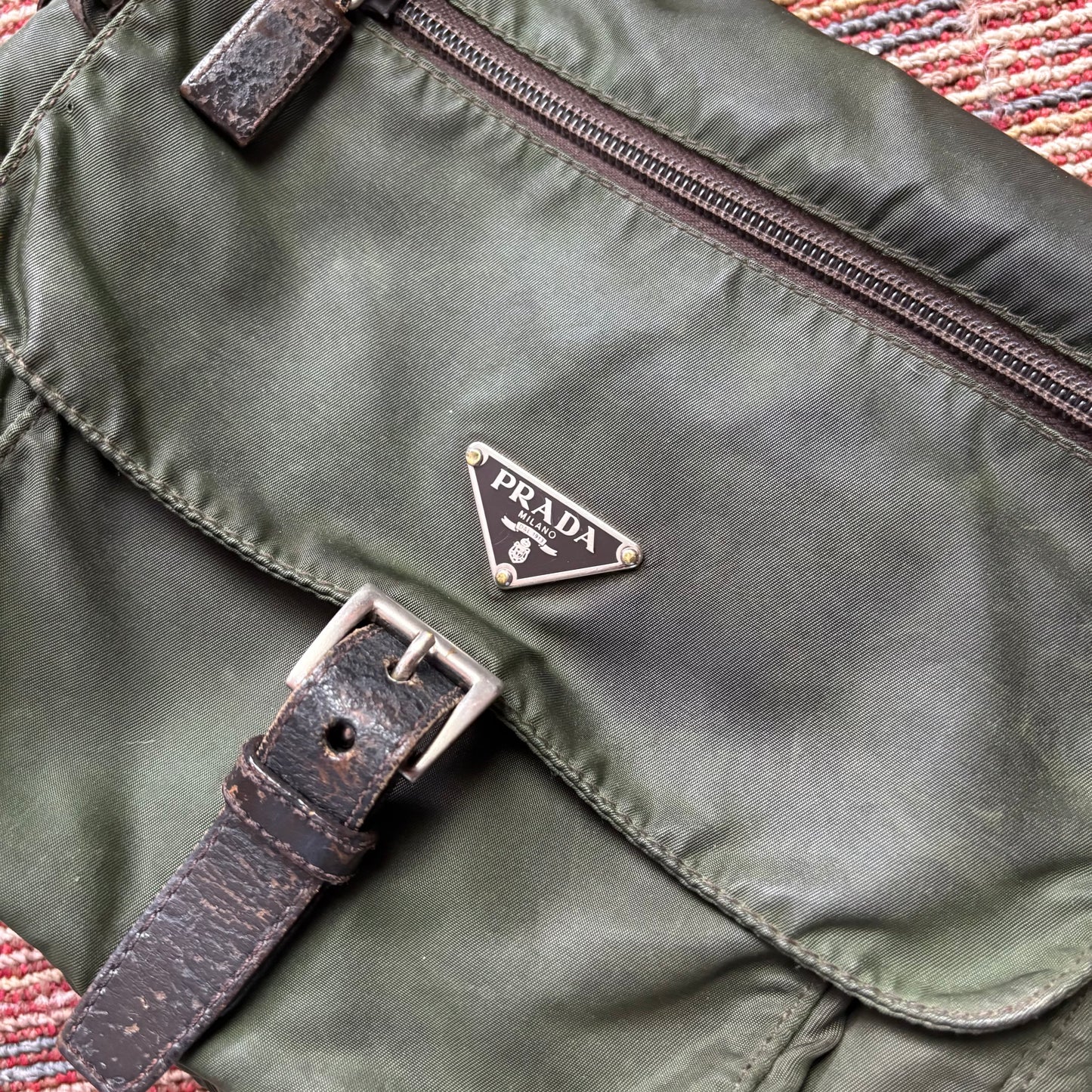 Prada green crossbody bag