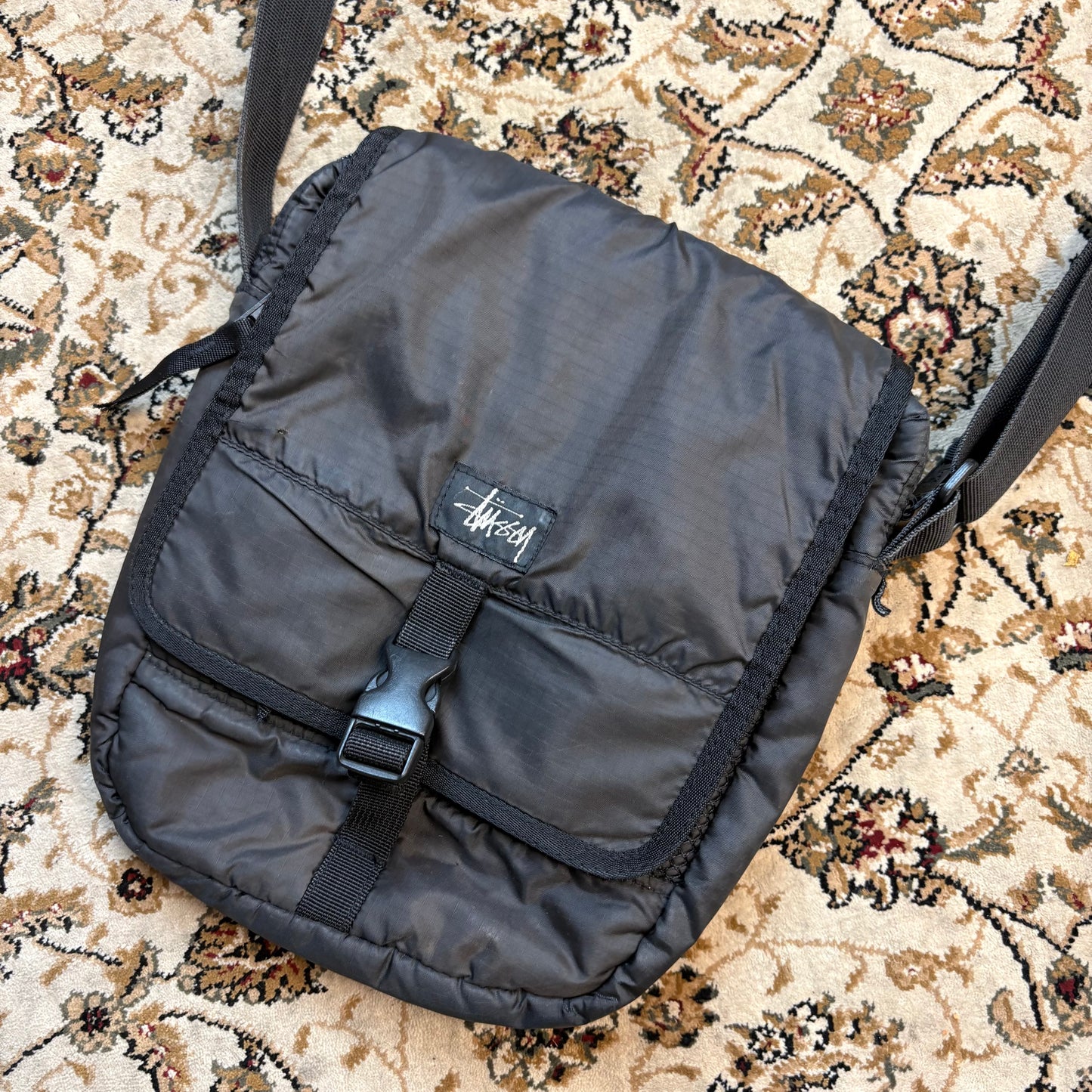 Stussy black crossbody bag