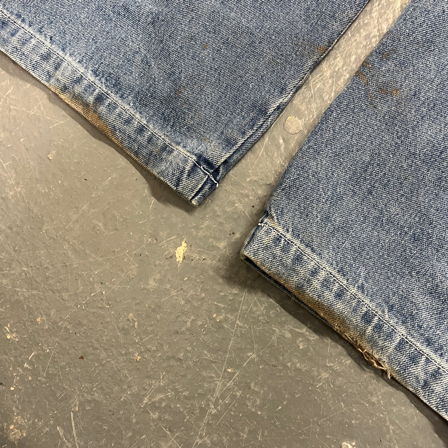 Stussy blue double knee baggy jeans (W36)