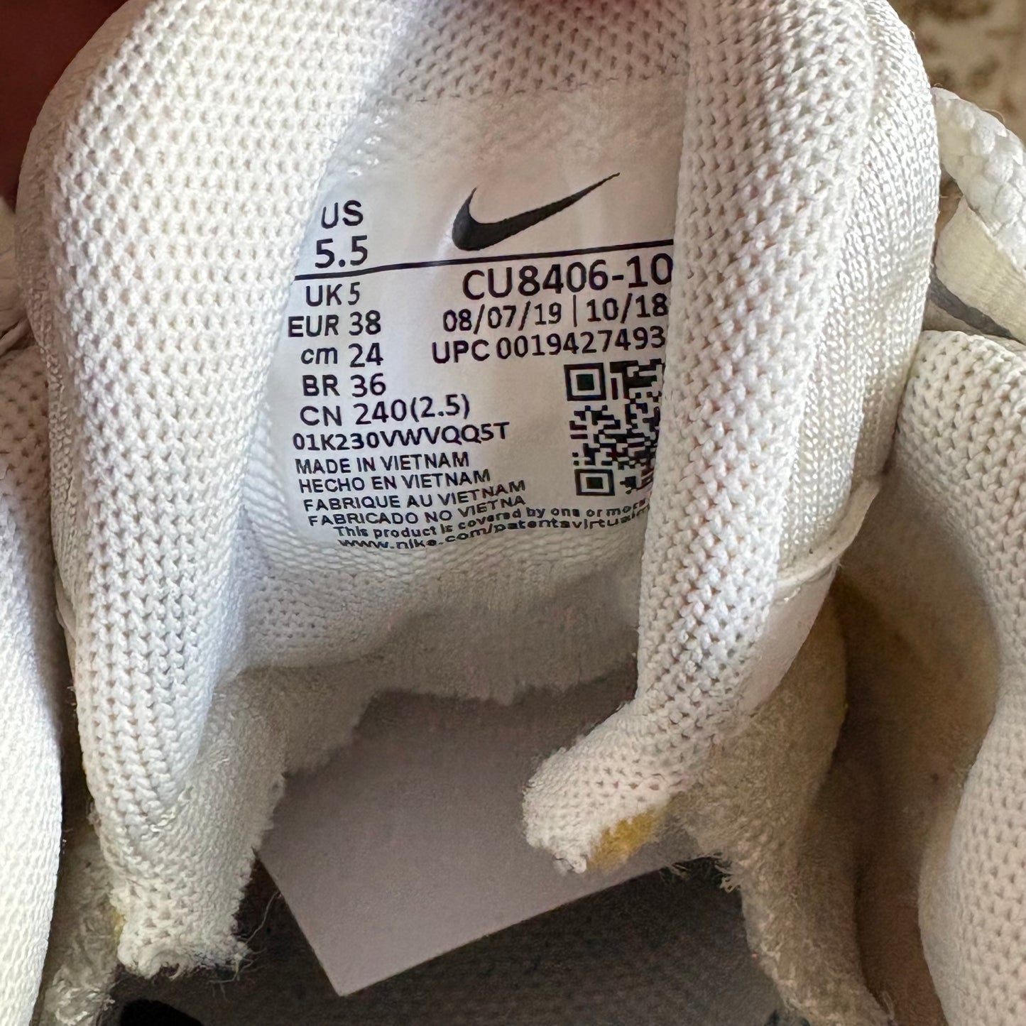 Nike CDG air max 95 white (UK5)