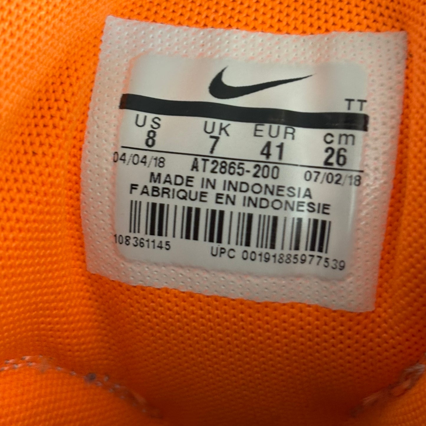 Nike air max 95 total orange (UK7)