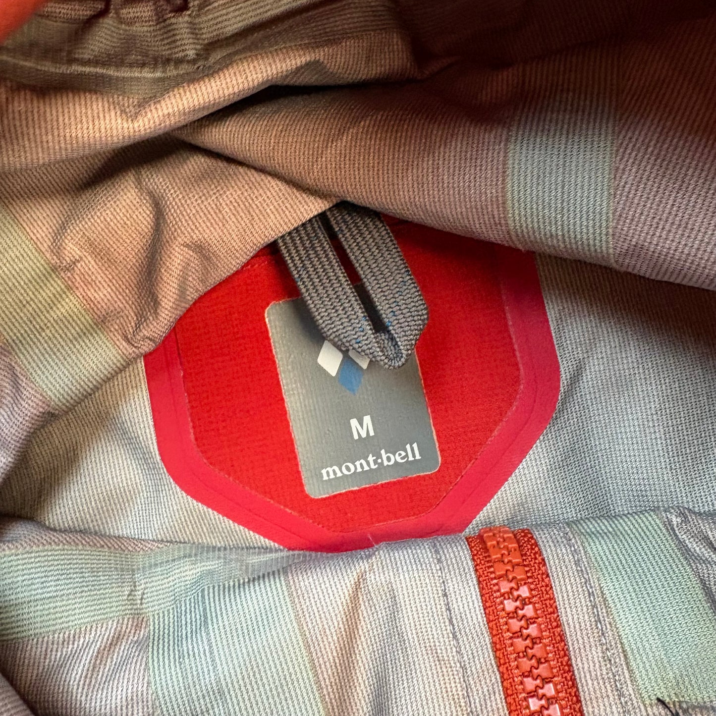 Montbell two tone red waterproof shell jacket (M)