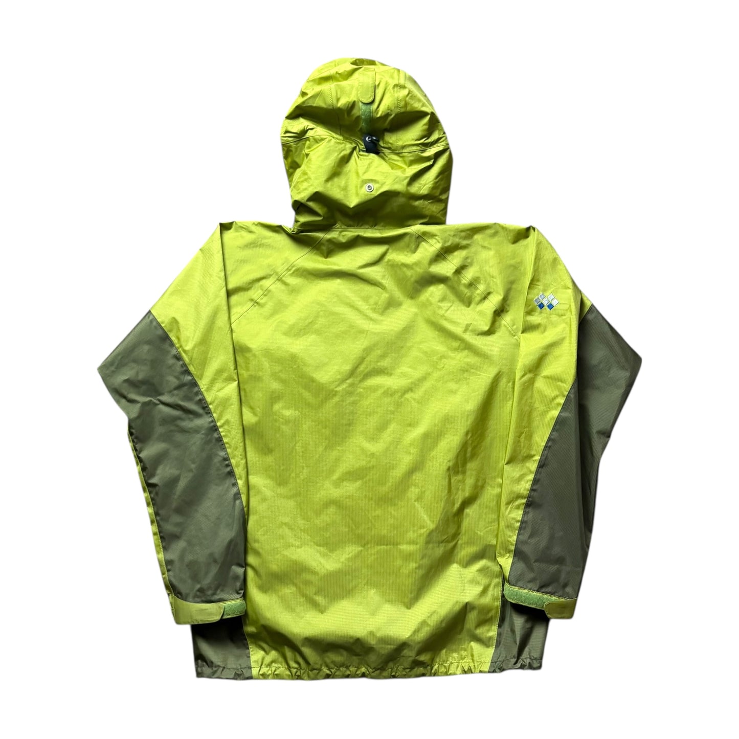 Montbell two tone green waterproof shell jacket (S)