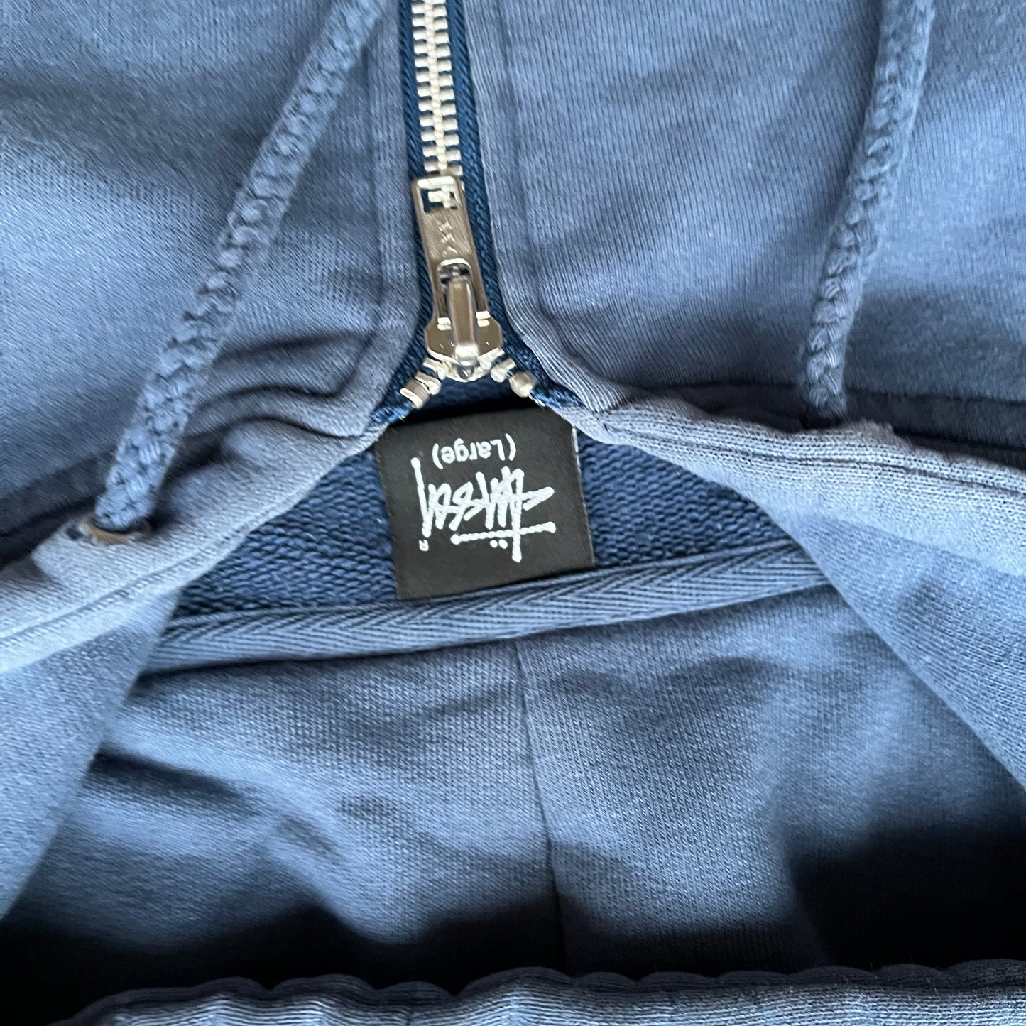 Stussy worldwide blue skull zipup (L)