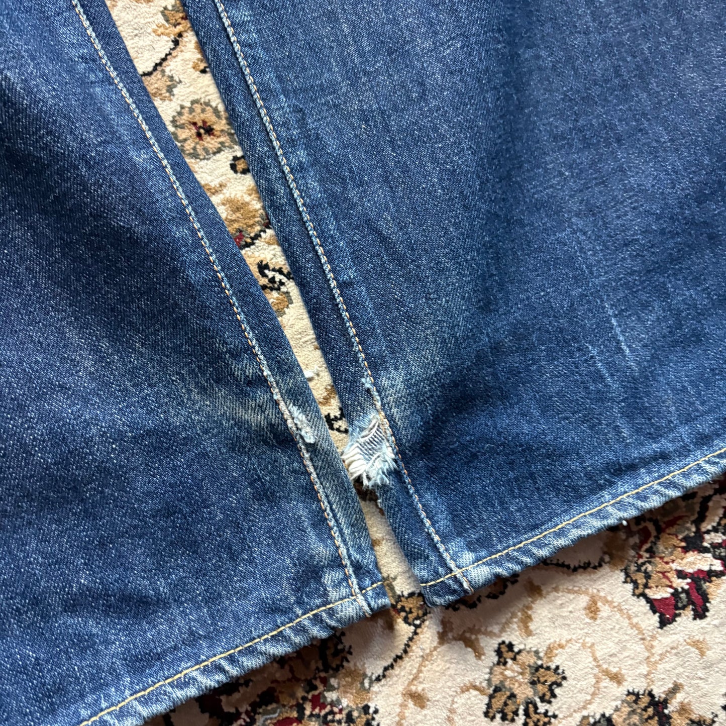 Evisu faded seagull blue denim jeans (W36”)