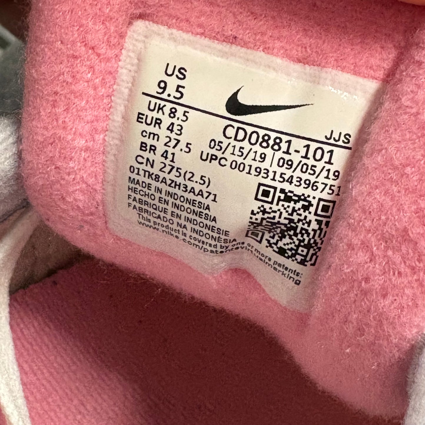 Nike air max 90 OG pink (UK8.5)