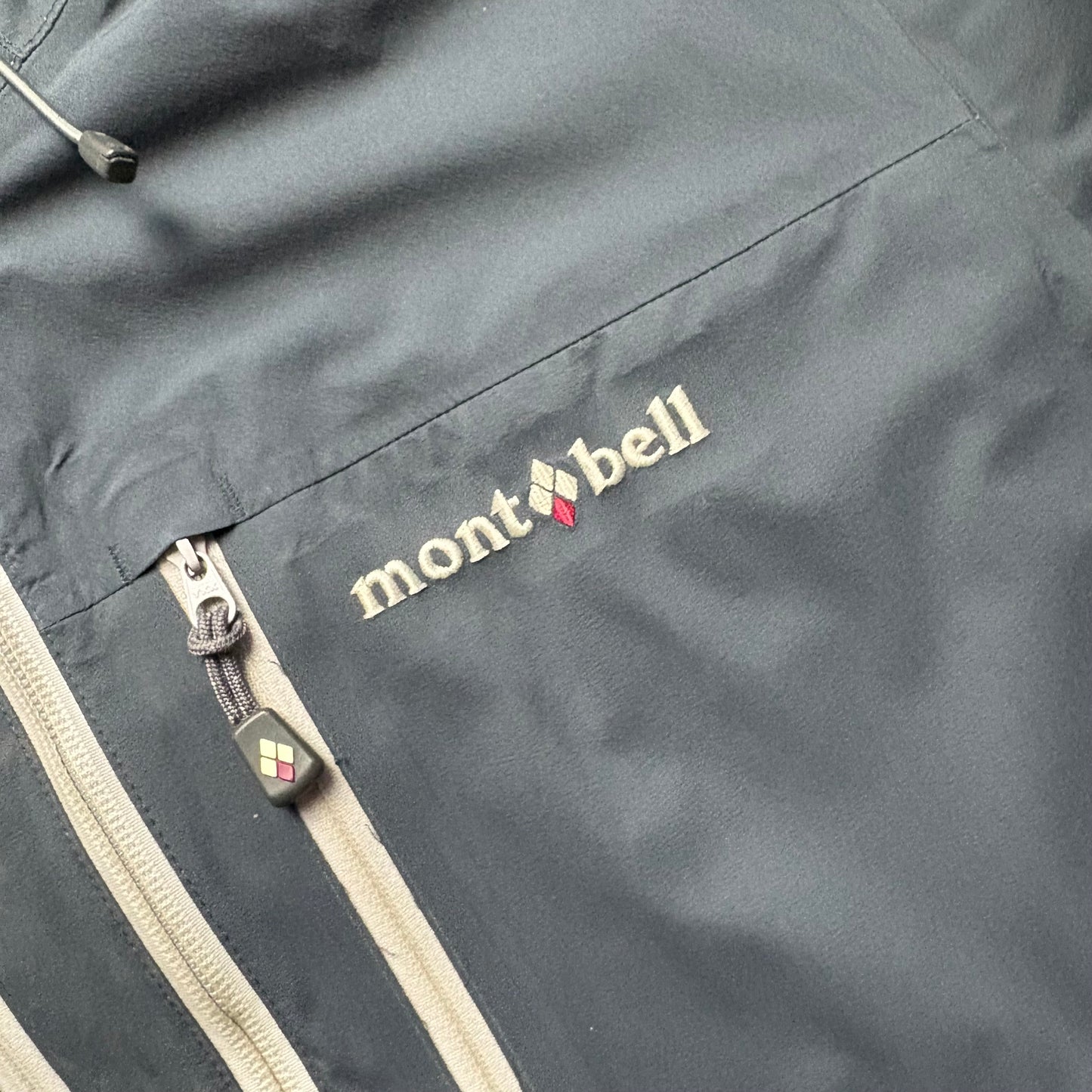 Montbell grey hardshell waterproof jacket (XL)