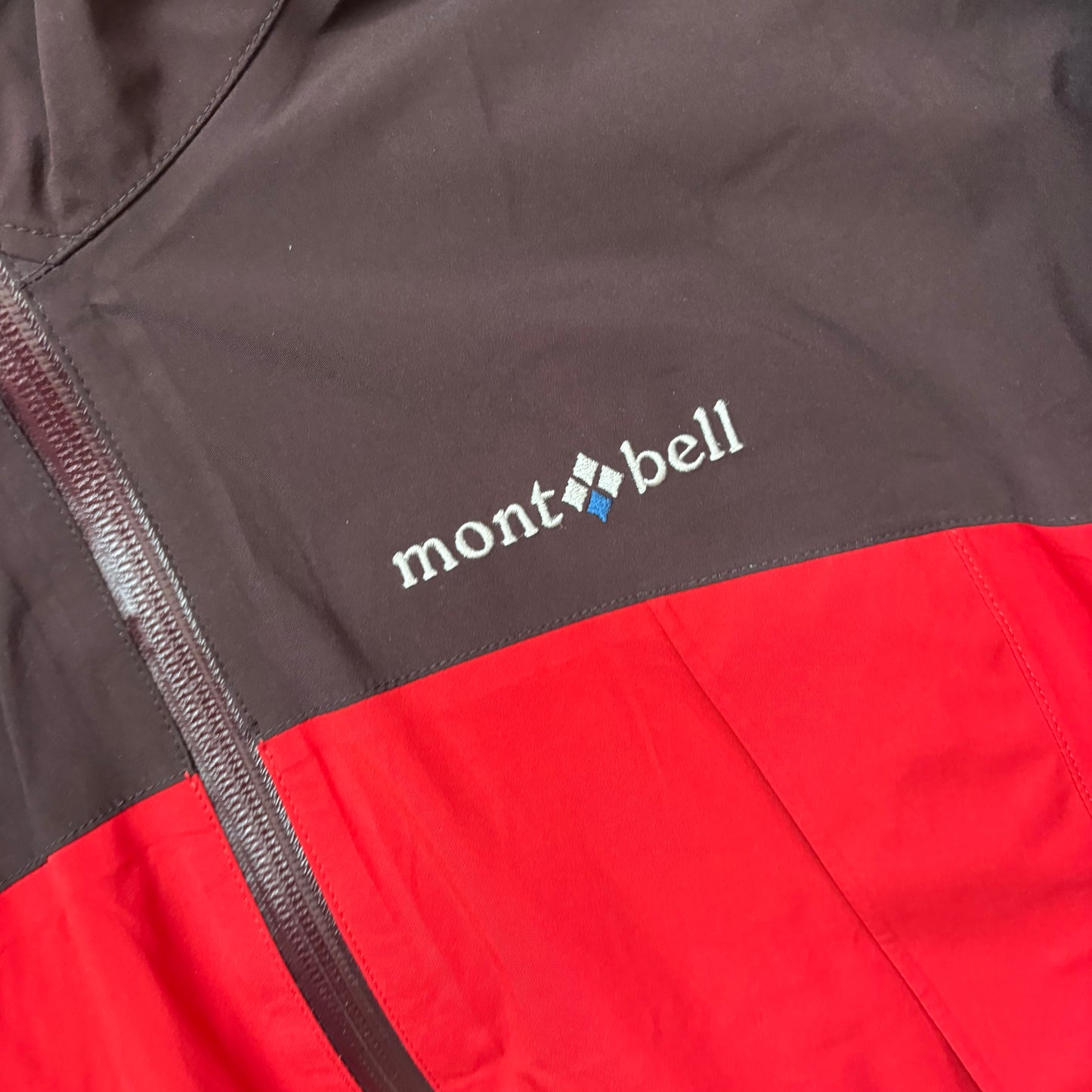 Montbell two tone brown and red shell jacket (S)