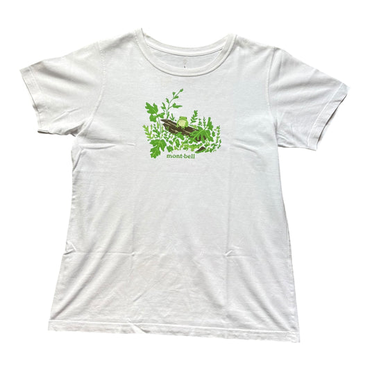 Montbell white frog tshirt (WMNS L)