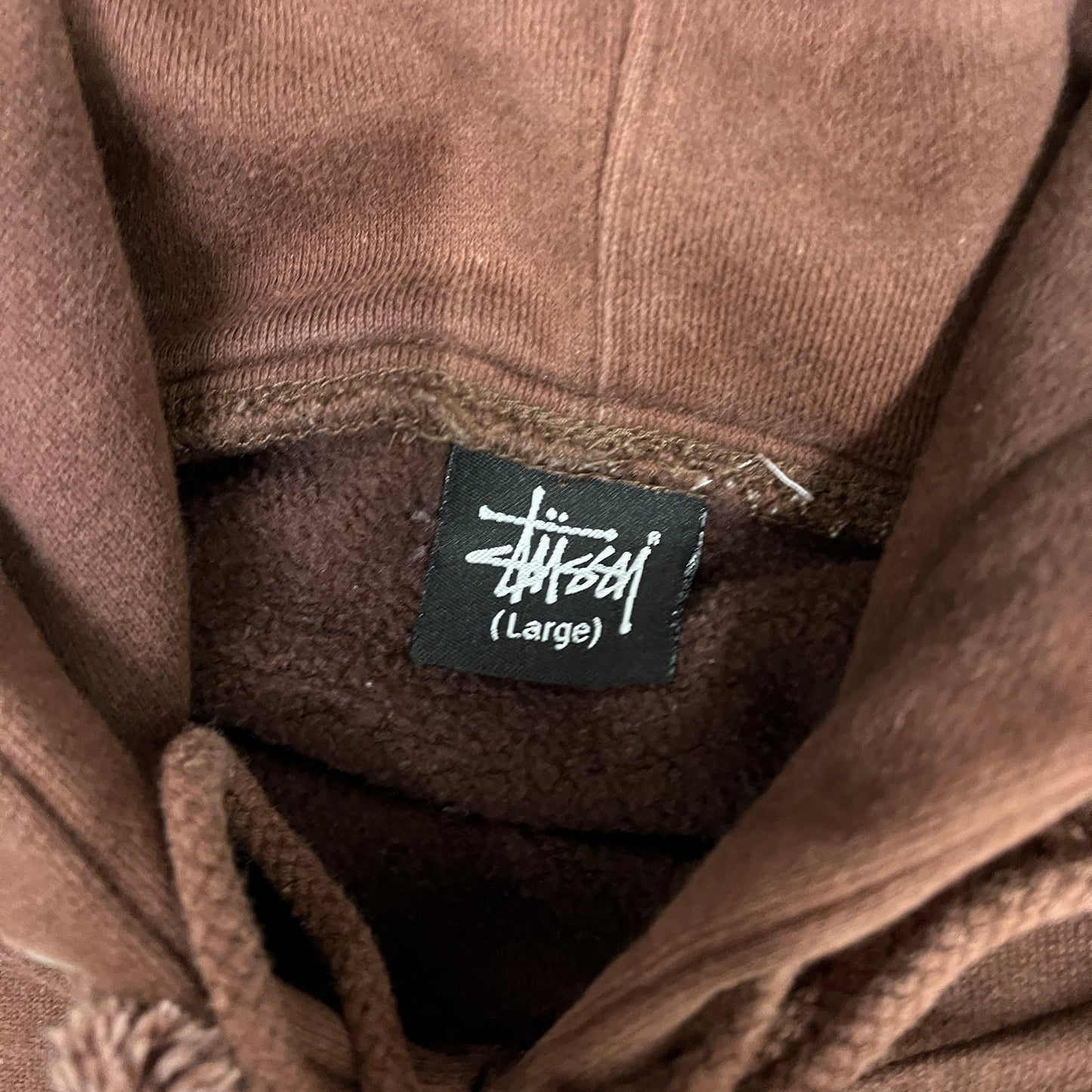 Stussy brown skull hoodie (large)