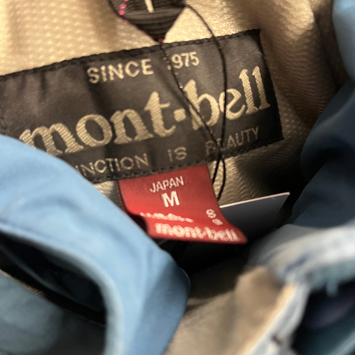 Montbell two tone blue hard shell jacket (S)