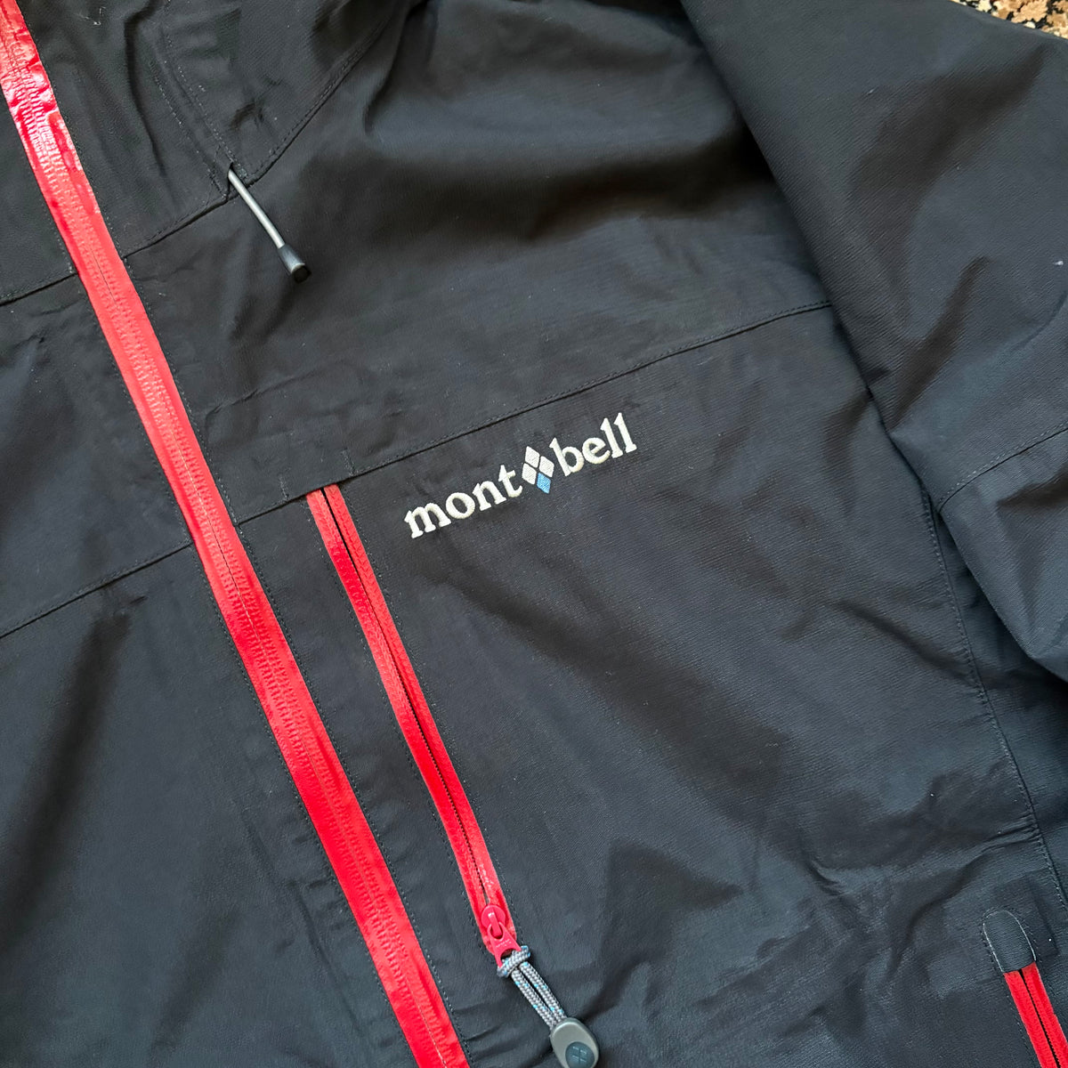 Montbell black / red waterproof shell jacket (M)