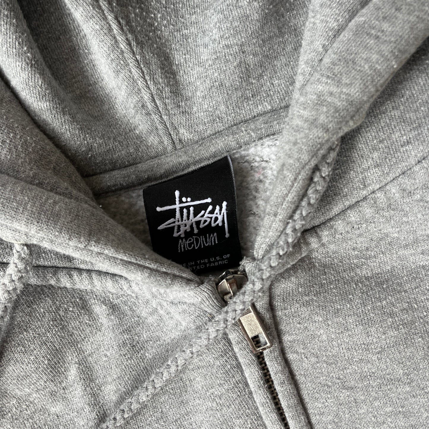 Stussy grey zipup hoodie (M)